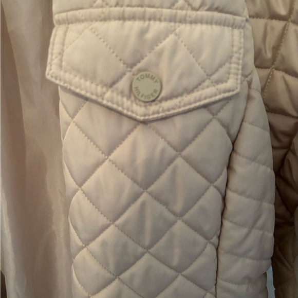 Tommy Hilfiger Women's Quilted Zip-Up Jacket Khaki Size XL - Picture 4 of 6